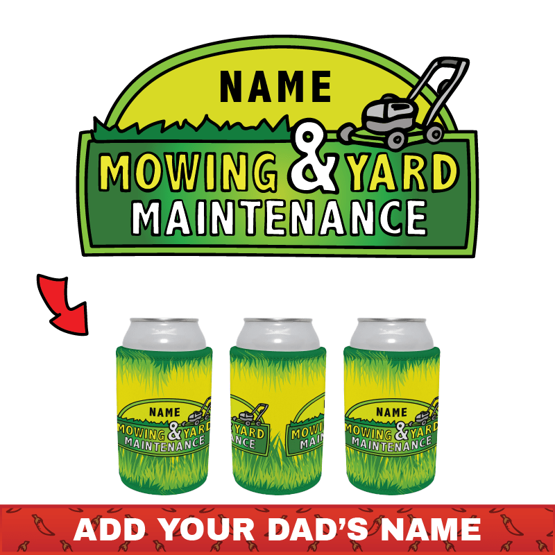 Dad’s Mowing Company 👍 – Customisable Stubby Holder