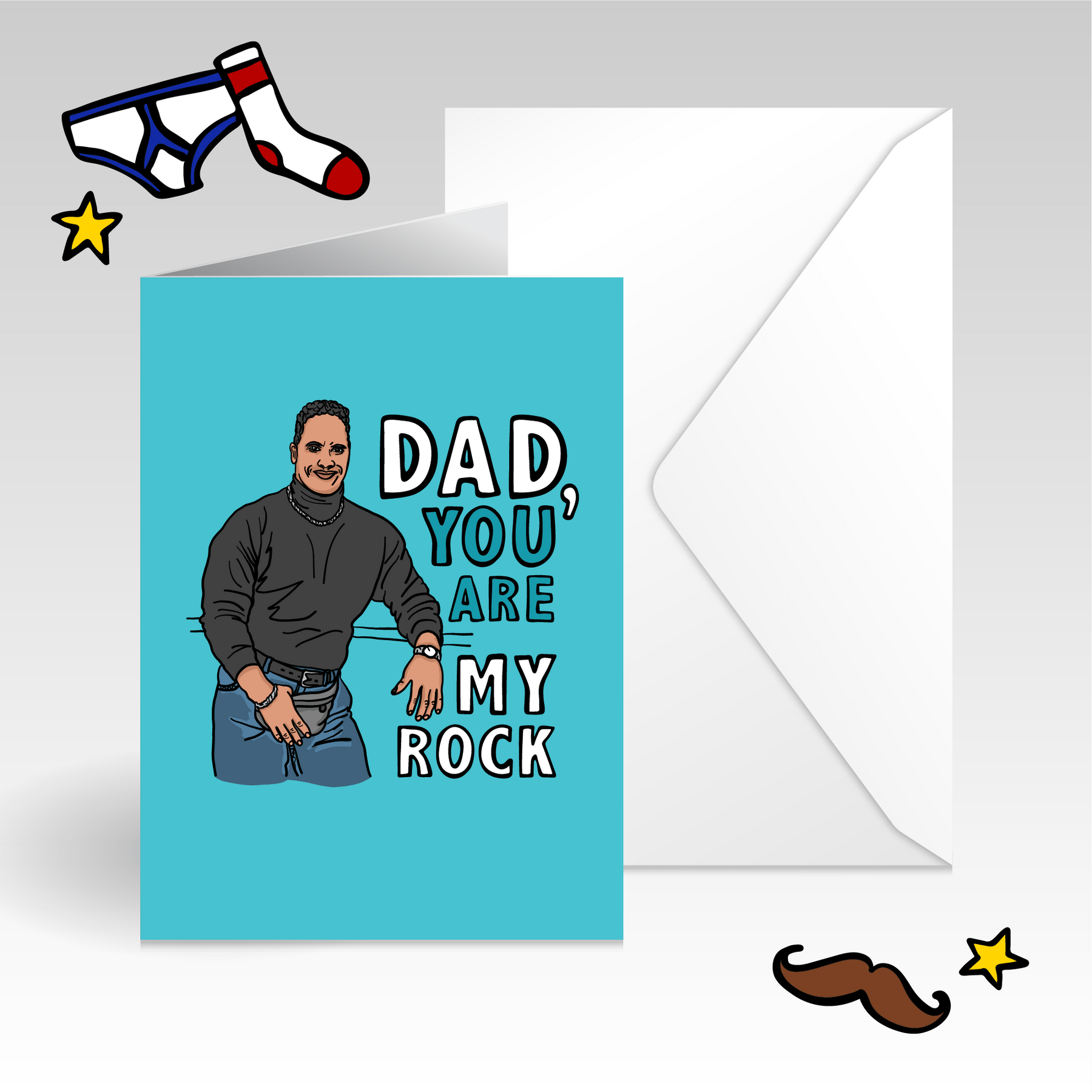 Dad You Are My Rock 💪🏾 - Father's Day Card