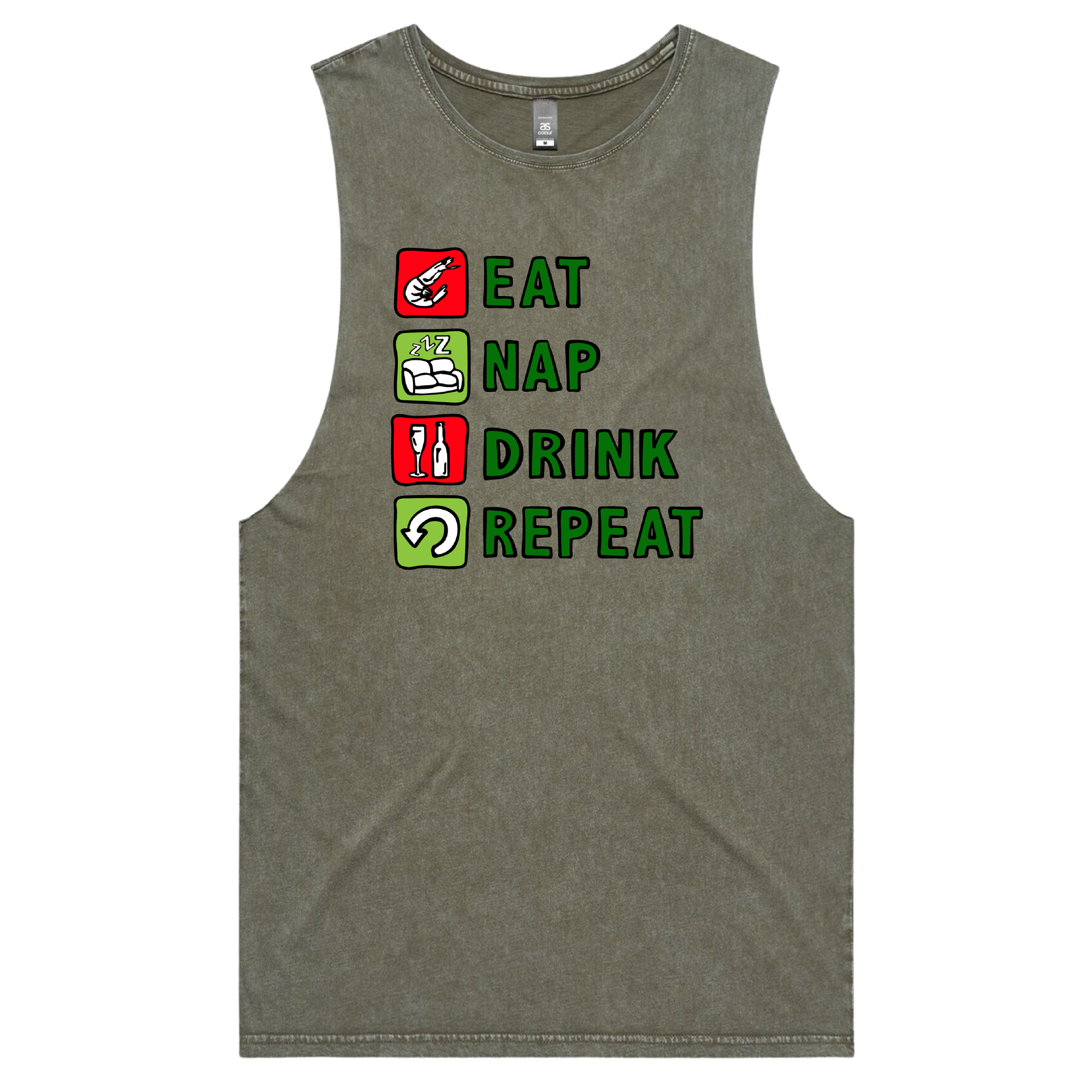 Eat Nap Drink Repeat 🦐💤 – Tank