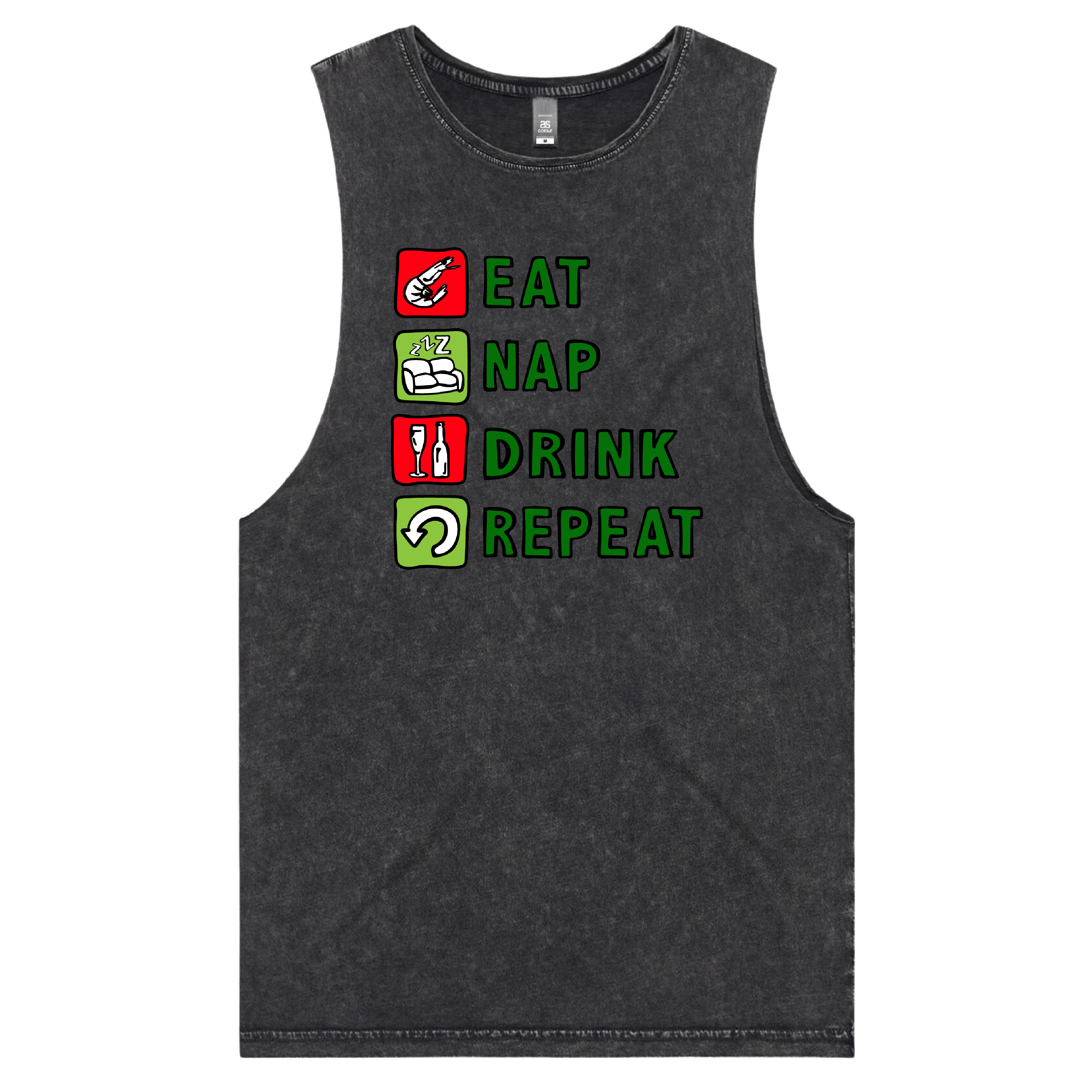 Eat Nap Drink Repeat 🦐💤 – Tank