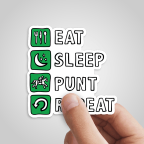 Eat Sleep Punt Repeat 🏇 - Sticker