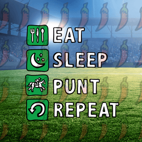 Eat Sleep Punt Repeat 🏇 - Stubby Holder