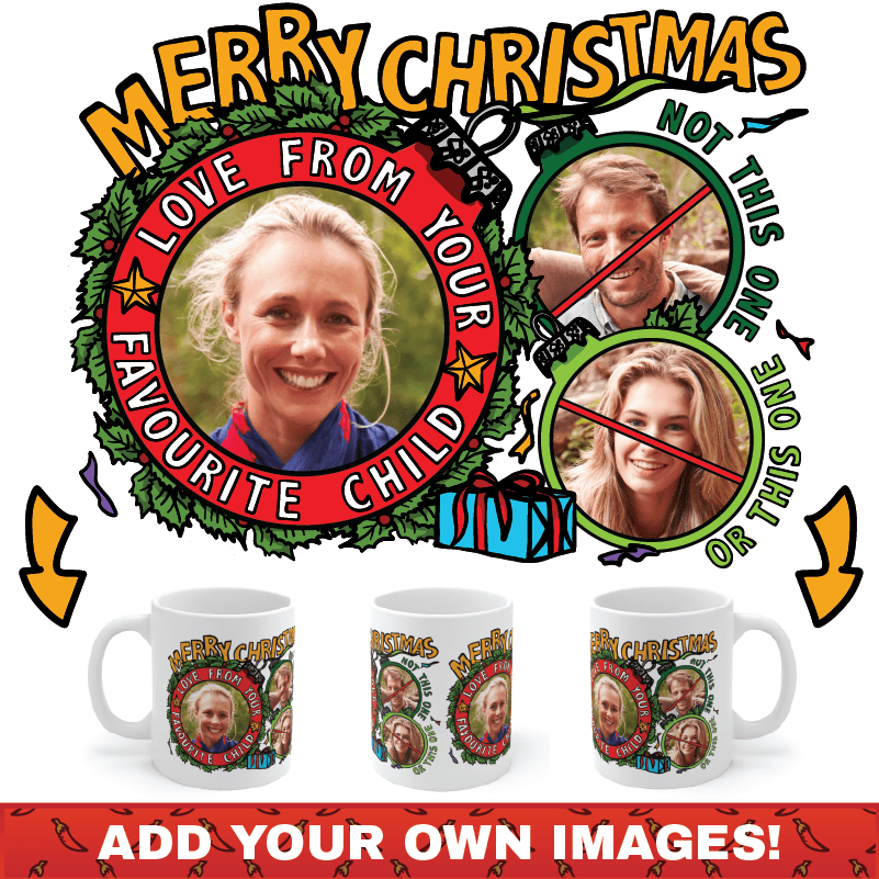 Favourite Child (2 Siblings) Christmas 🏆🎄 - Personalised Coffee Mug