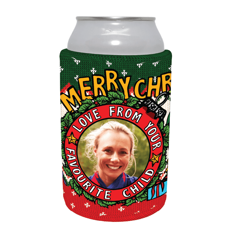 Favourite Child (2 Siblings) Christmas 🏆🎄 - Personalised Stubby Holder