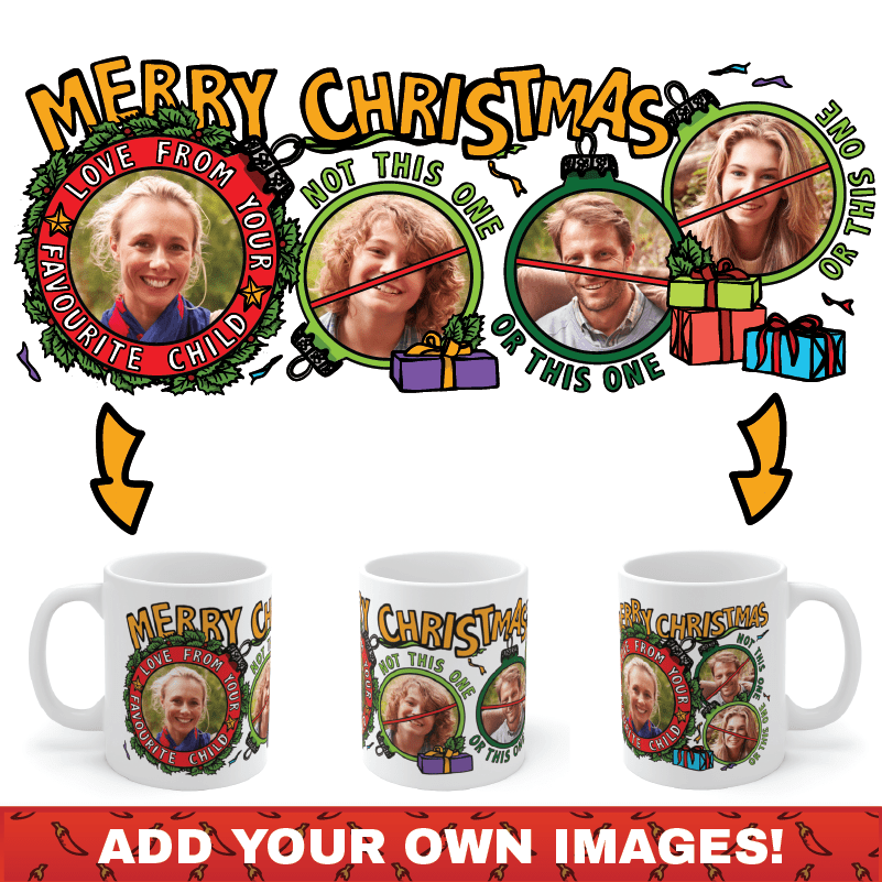 Favourite Child (3 Siblings) Christmas 🏆🎄 - Personalised Coffee Mug