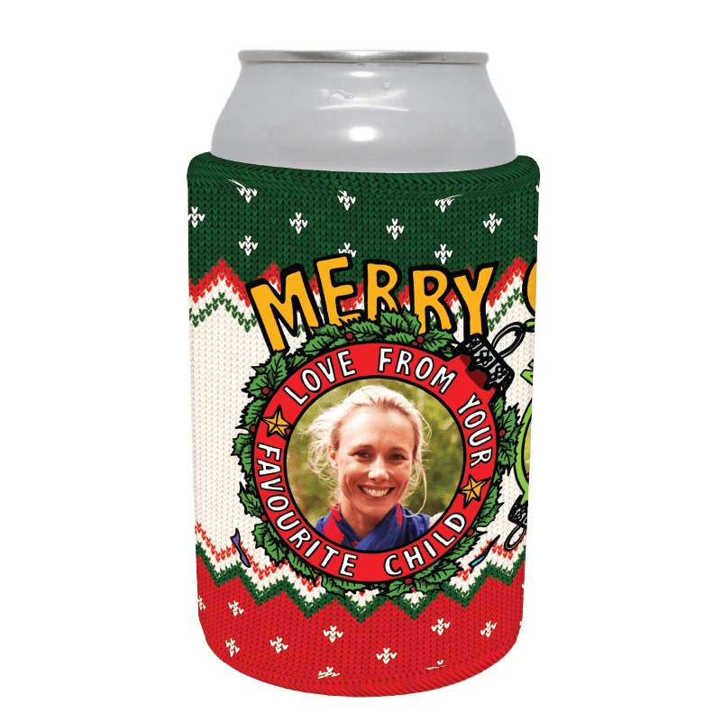 Favourite Child (3 Siblings) Christmas 🏆🎄 - Personalised Stubby Holder