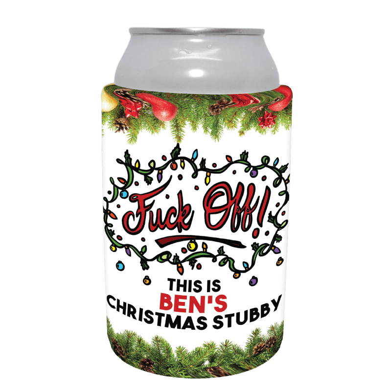 Get Your Own Christmas Stubby 🖕 - Personalised Stubby Holder