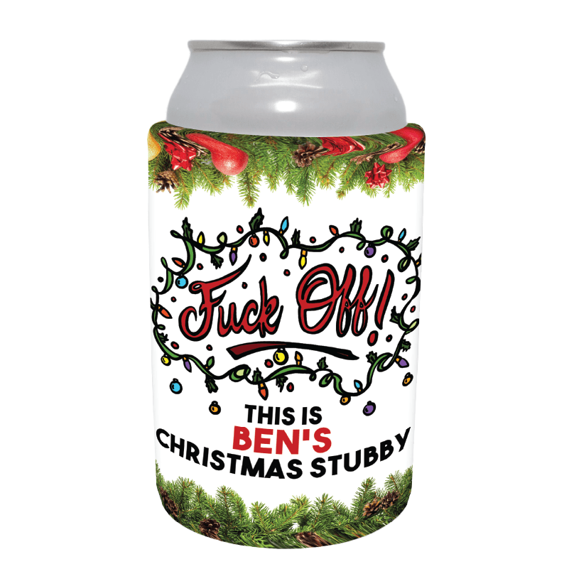 Get Your Own Christmas Stubby 🖕 - Personalised Stubby Holder