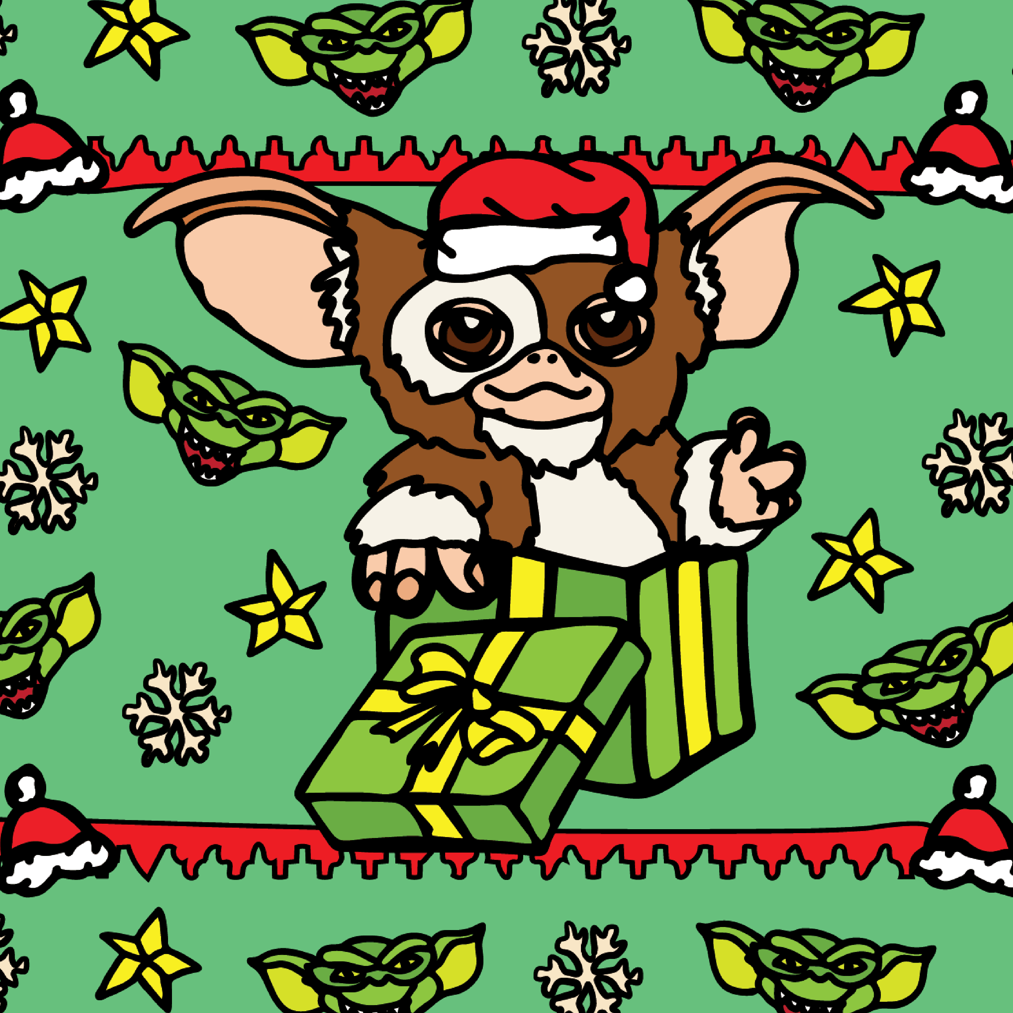 Gremlins Christmas 😈🎁 – Stubby Holder