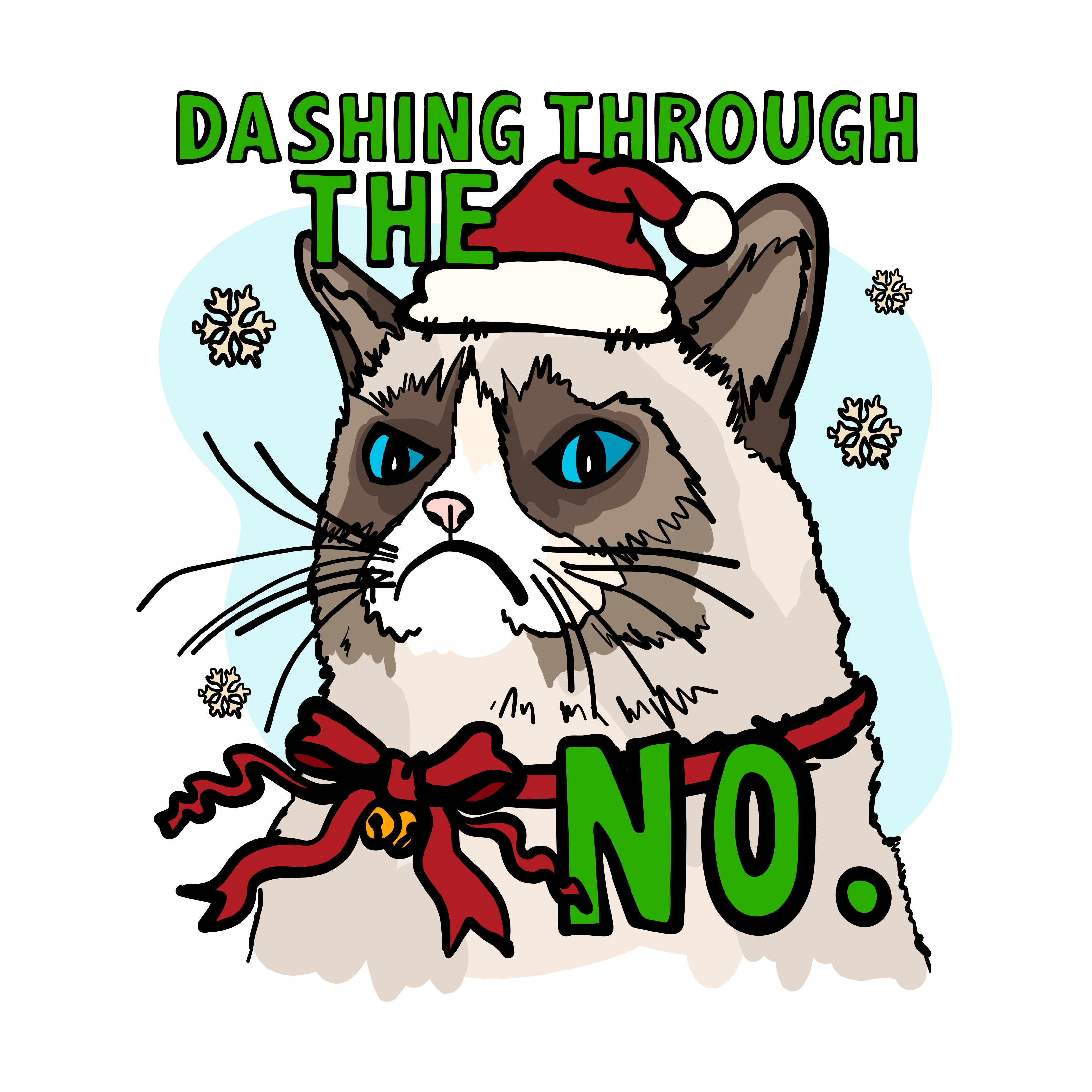 Grumpy Cat Christmas 😾🎄- Women's T Shirt