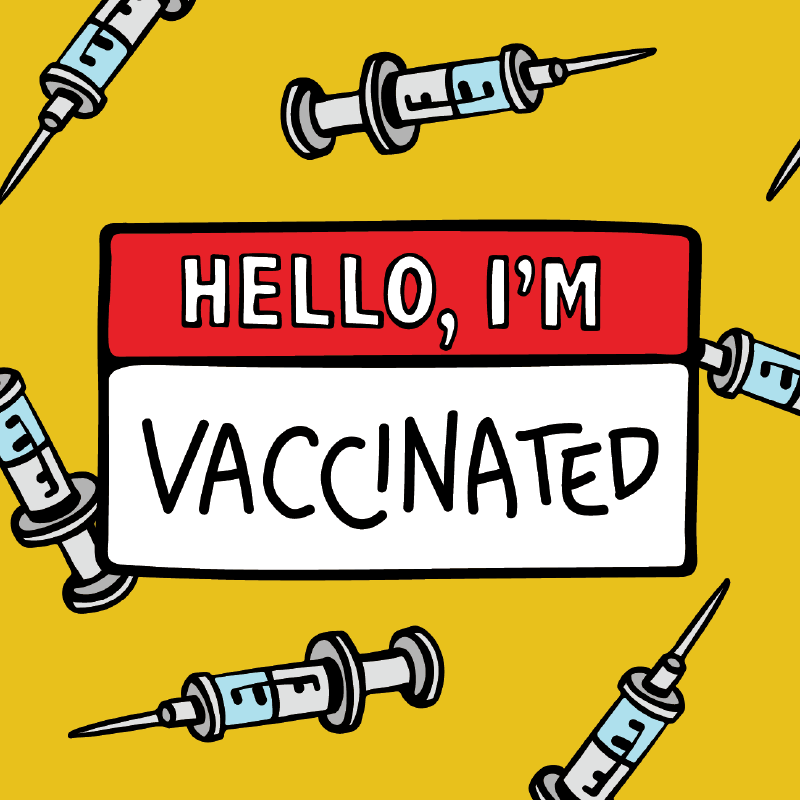 Hello, I'm Vaccinated 👋 - Stubby Holder