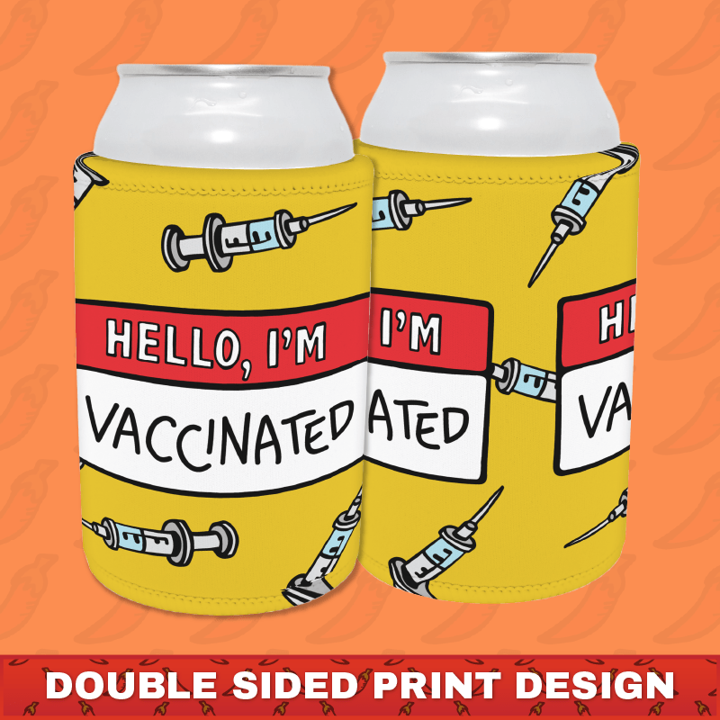 Hello, I'm Vaccinated 👋 - Stubby Holder