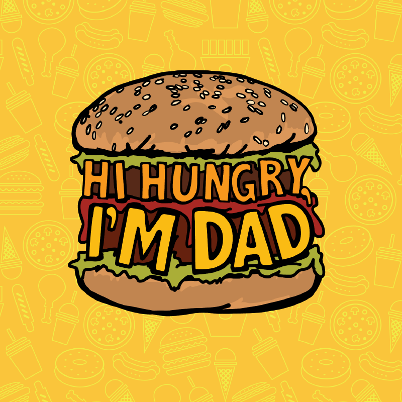 Hi Hungry, I'm Dad 🍔 - Longneck Stubby Holder