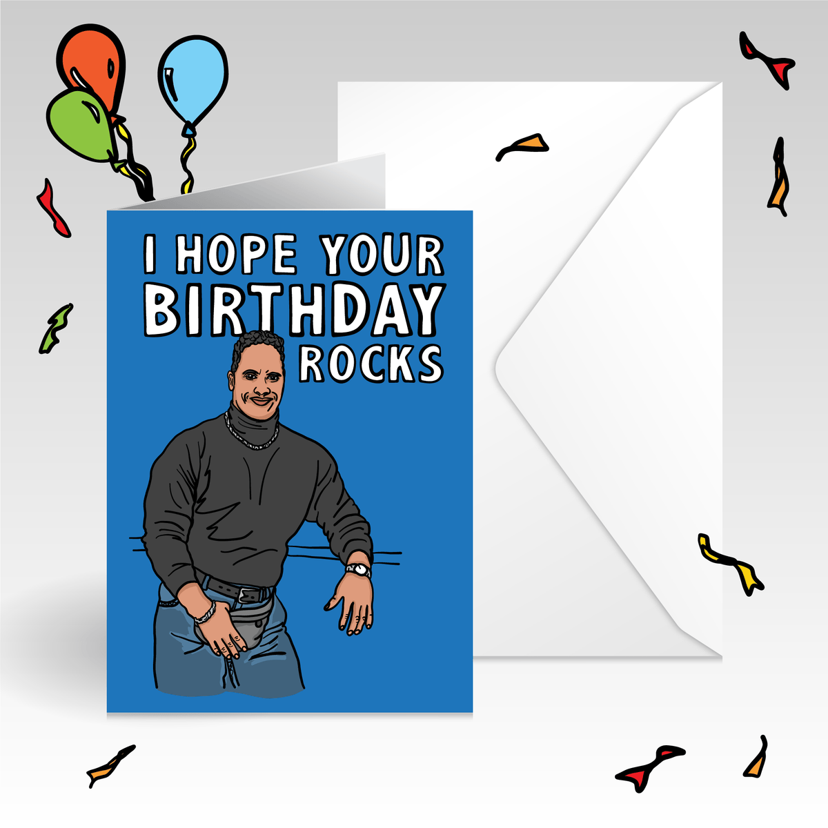 I Hope Your Birthday ROCKS 👨🏾 - Birthday Card