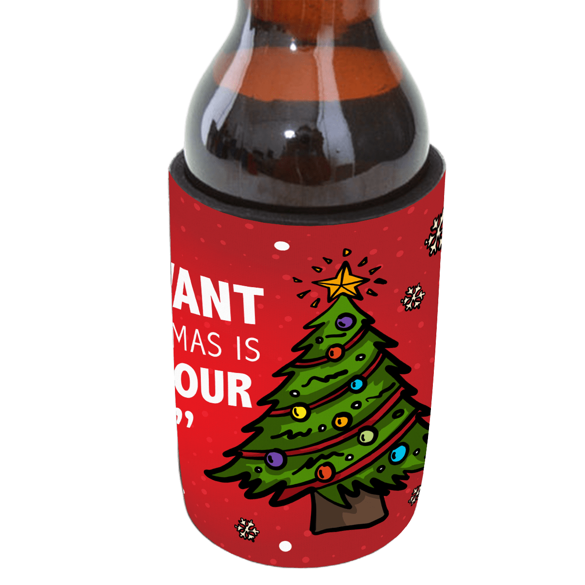 I Want For Christmas 🎁 - Personalised Stubby Holder