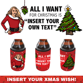 I Want For Christmas 🎁 - Personalised Stubby Holder