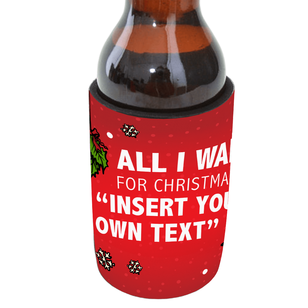 I Want For Christmas 🎁 - Personalised Stubby Holder
