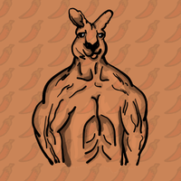 Jacked Kangaroo 🦘 - Men's T Shirt