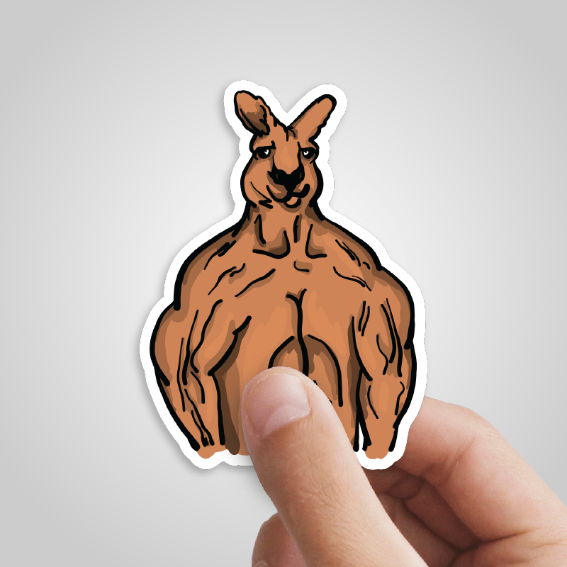 Jacked Kangaroo 🦘 - Sticker