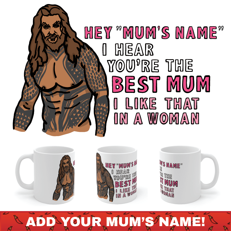 Jason Momoa Loves Your Mum 🐟 - Customisable Coffee Mug