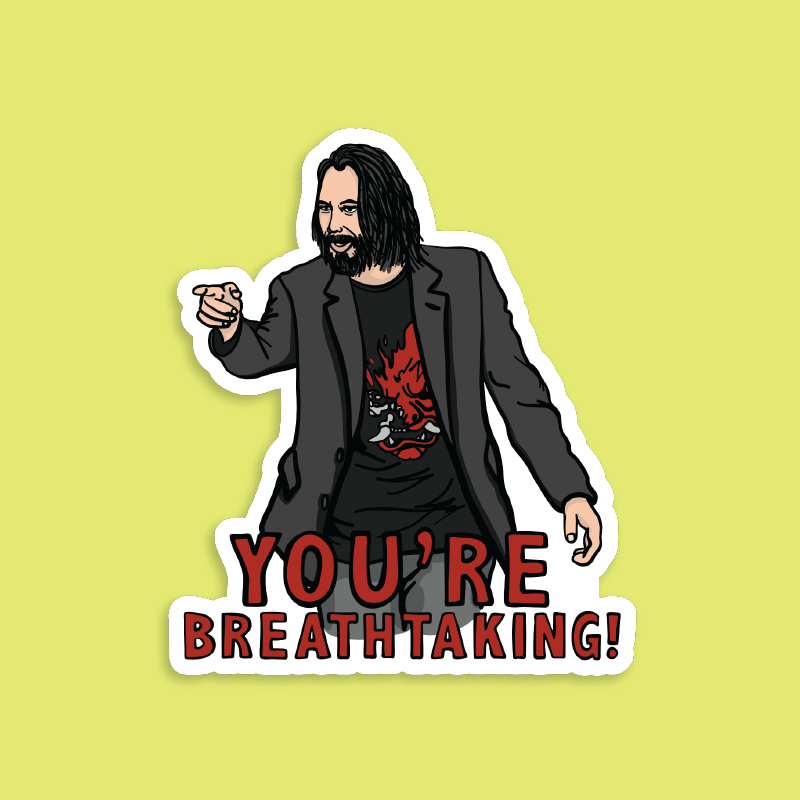 Keanu Breathtaking 👈 - Sticker