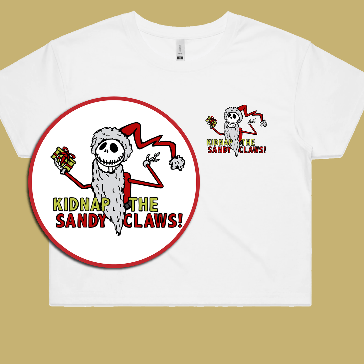Kidnap the Sandy Claws 💀🎅 – Women's Crop Top