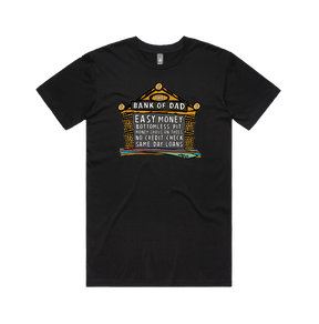 Large Front Design / Black / S Bank of Dad 💰 - Men's T Shirt