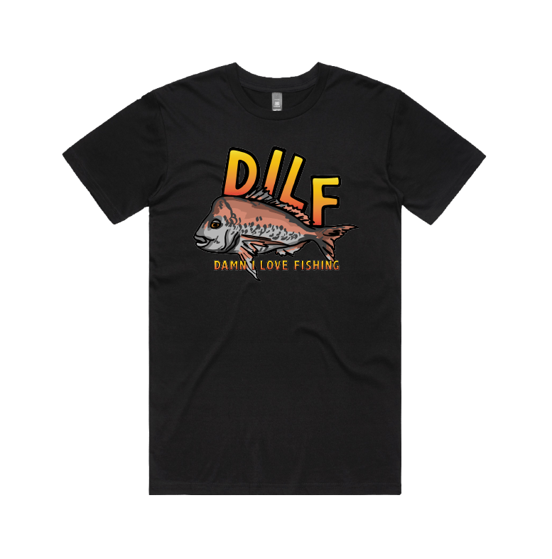 Large Front Design / Black / S D.I.L.F 🐟 - Men's T Shirt