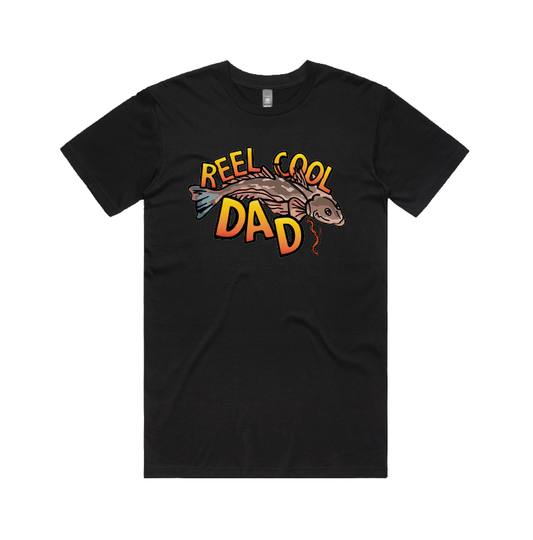 Large Front Design / Black / S Reel Cool Dad 🎣 - Men's T Shirt