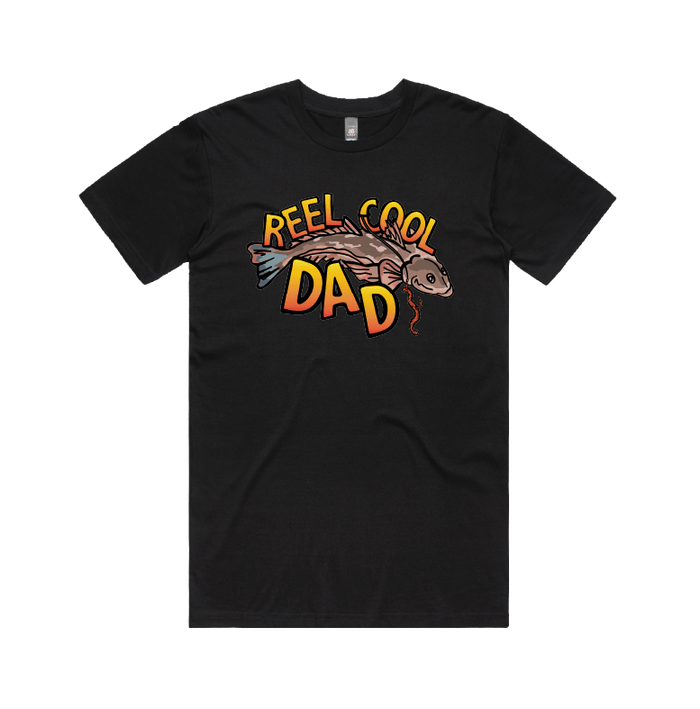 Large Front Design / Black / S Reel Cool Dad 🎣 - Men's T Shirt