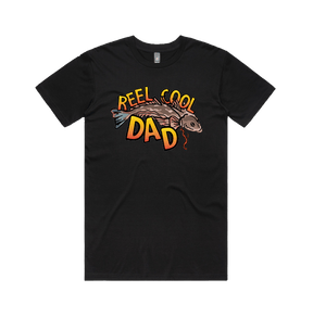 Large Front Design / Black / S Reel Cool Dad 🎣 - Men's T Shirt