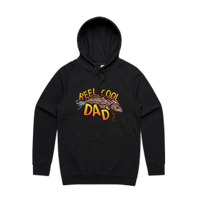 Large Front Design / Black / S Reel Cool Dad 🎣 - Unisex Hoodie