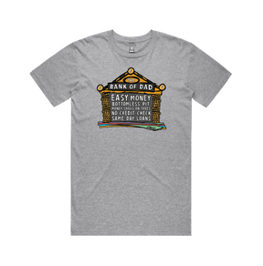 Large Front Design / Grey / S Bank of Dad 💰 - Men's T Shirt