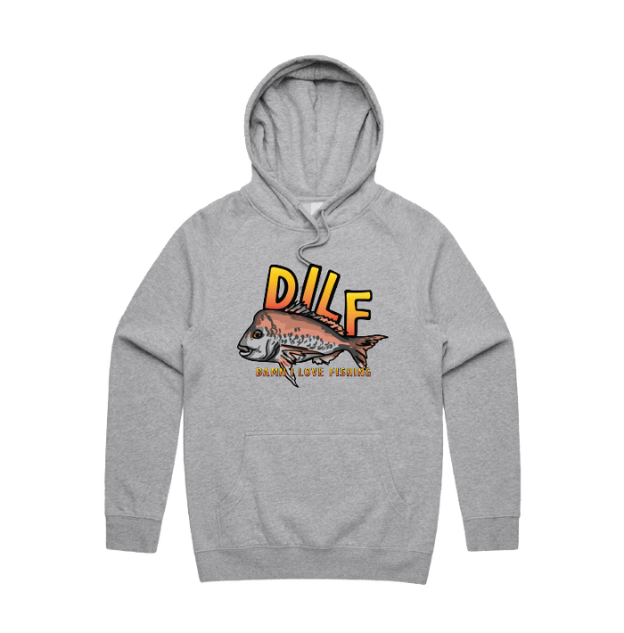 Large Front Design / Grey / S D.I.L.F 🐟 - Unisex Hoodie