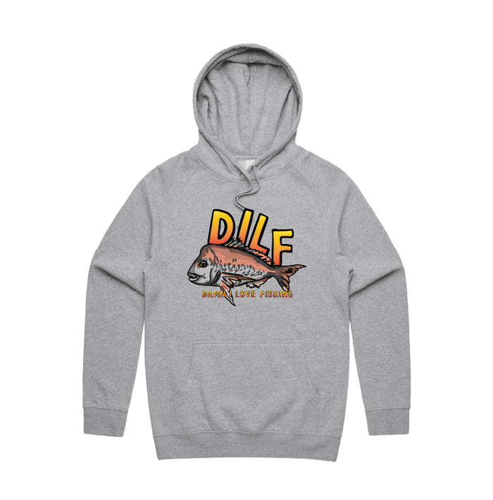 Large Front Design / Grey / S D.I.L.F 🐟 - Unisex Hoodie