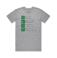 Large Front Design / Grey / S Eat Sleep Punt Repeat 🏇 - Men's T Shirt