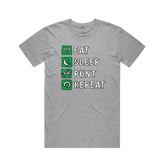 Large Front Design / Grey / S Eat Sleep Punt Repeat 🏇 - Men's T Shirt