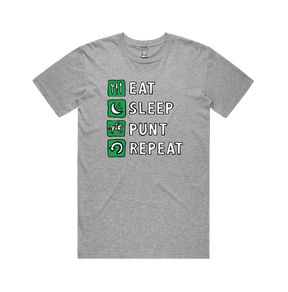 Large Front Design / Grey / S Eat Sleep Punt Repeat 🏇 - Men's T Shirt