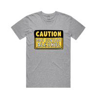 Large Front Design / Grey / S May Contain Alcohol 🍺 - Men's T Shirt