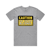 Large Front Design / Grey / S May Contain Alcohol 🍺 - Men's T Shirt