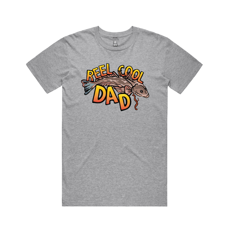 Large Front Design / Grey / S Reel Cool Dad 🎣 - Men's T Shirt