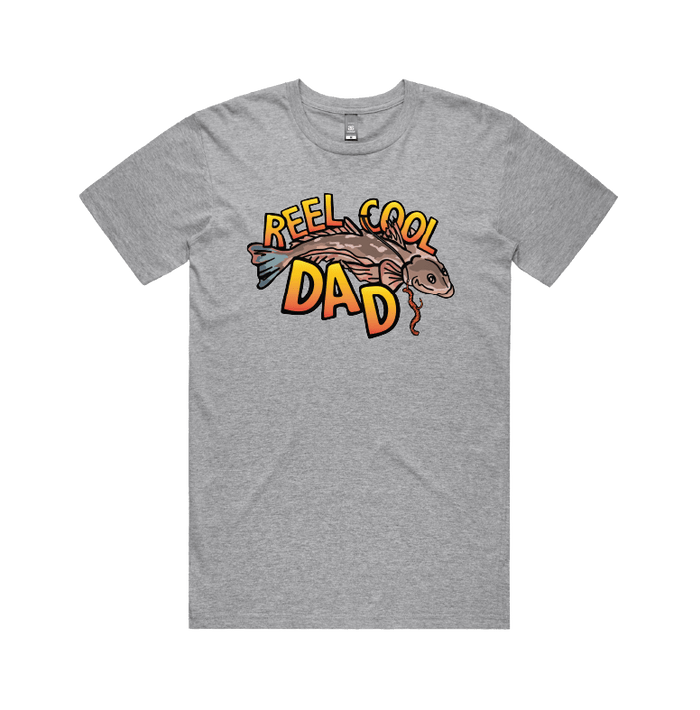 Large Front Design / Grey / S Reel Cool Dad 🎣 - Men's T Shirt