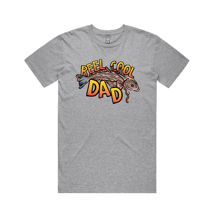 Large Front Design / Grey / S Reel Cool Dad 🎣 - Men's T Shirt