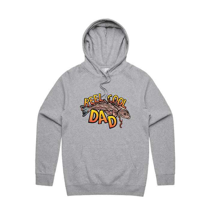 Large Front Design / Grey / S Reel Cool Dad 🎣 - Unisex Hoodie
