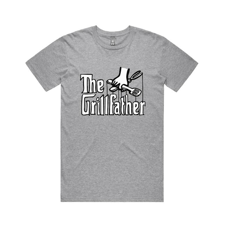 Large Front Design / Grey / S The Grillfather 🥩 - Men's T Shirt