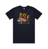 Large Front Design / Navy / S D.I.L.F 🐟 - Men's T Shirt