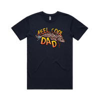 Large Front Design / Navy / S Reel Cool Dad 🎣 - Men's T Shirt