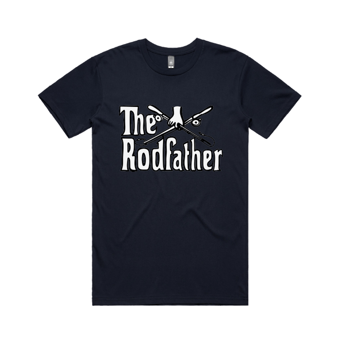 Large Front Design / Navy / S The Rodfather 🎣 - Men's T Shirt