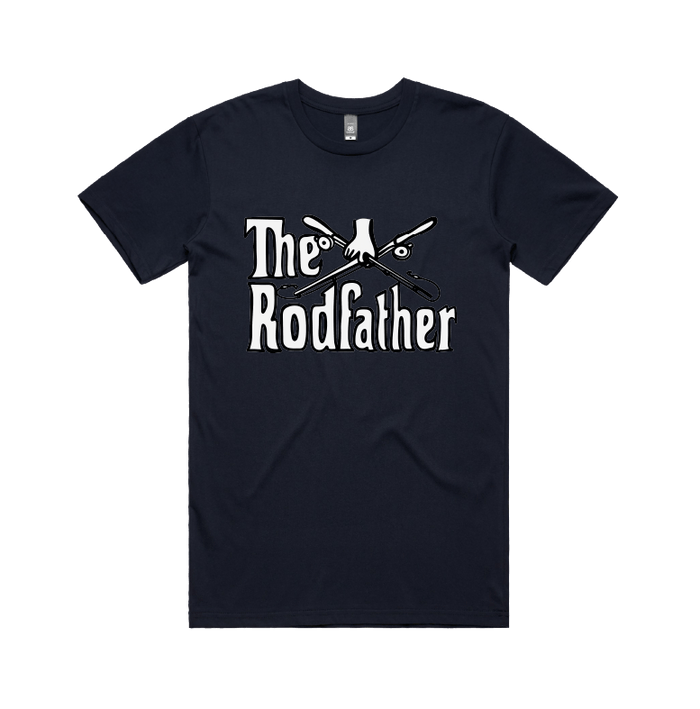 Large Front Design / Navy / S The Rodfather 🎣 - Men's T Shirt