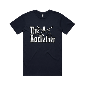 Large Front Design / Navy / S The Rodfather 🎣 - Men's T Shirt
